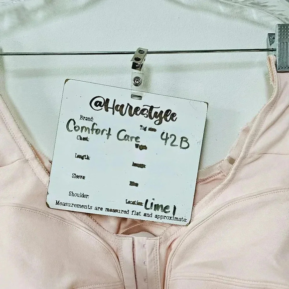 Comfort care cotton front closure pink bra 42B - Picture 7 of 8